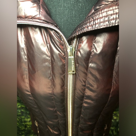 Calvin Klein Brown/dark purple Quilted Zip-Up Vest - Picture 4 of 16